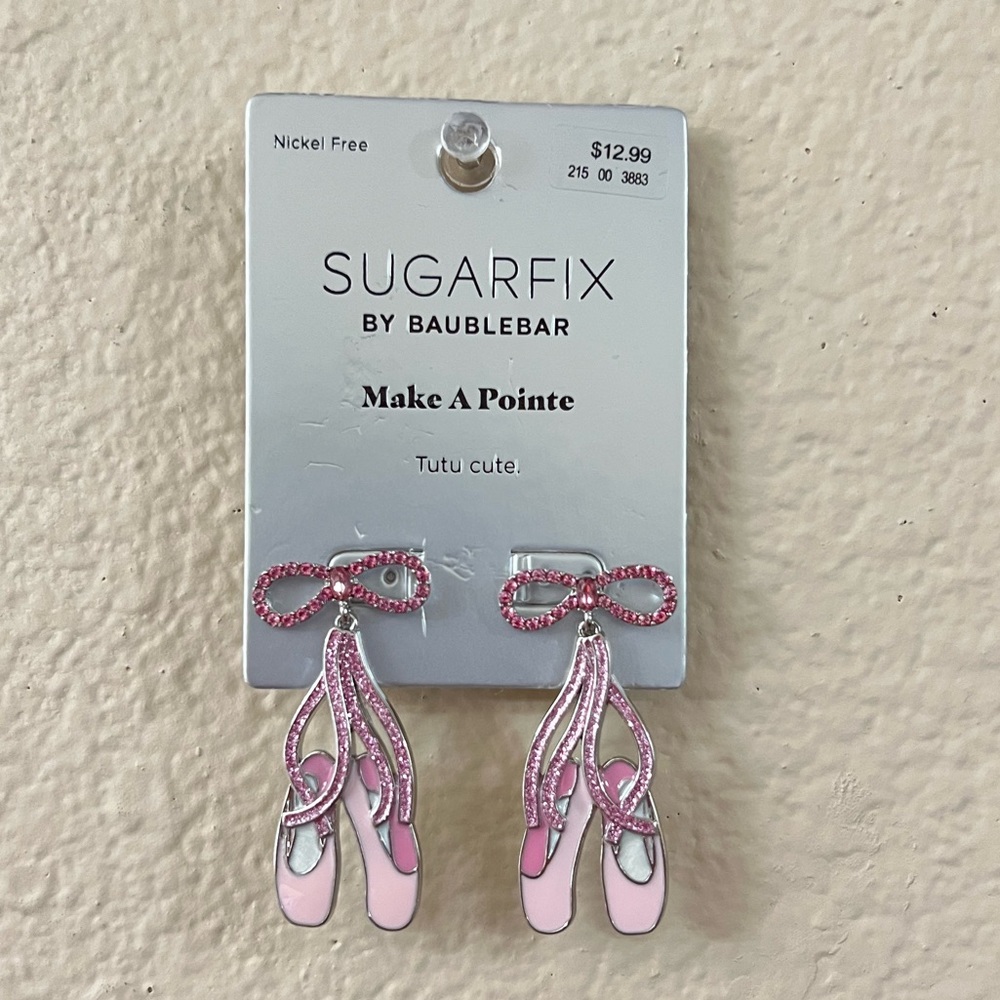 Tutu Cute Ballet Shoes Earrings Sugarfix